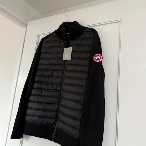 NWT Canada Goose Hybridge Knit Packable Jacket Black Down Quilted Panel Sz XS - Picture 3 of 7